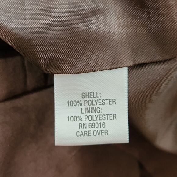 Studio Works Womens Chocolate Brown Blazer Jacket Size 14 Buckle Western Neutral - Picture 8 of 10